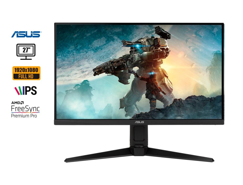 MONITOR ASUS 27 PULGADAS GAMER TUF VG279QL1A, IPS FULL HD 1080P, PUERTO 2 HDMI 1 DISPLAYPORT, FRECUENCIA 165HZ, 1MS, HDR (90LM05X0-B011B0)