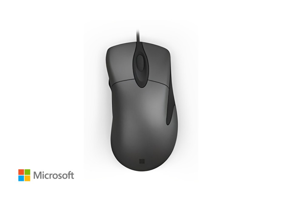 MOUSE MICROSOFT INTELLIMOUSE CLASIC COMET, SENSOR HASTA 3200 DPI, CONEXION USB, 3 BOTONES, COLOR NEGRO (HDQ-00001)