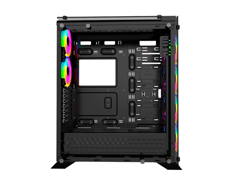 Case Gambyte Ghost Z S/fuente (ghost-z) Paneles De Vidrio, 6 Ventiladores, Led Argb, Negro
