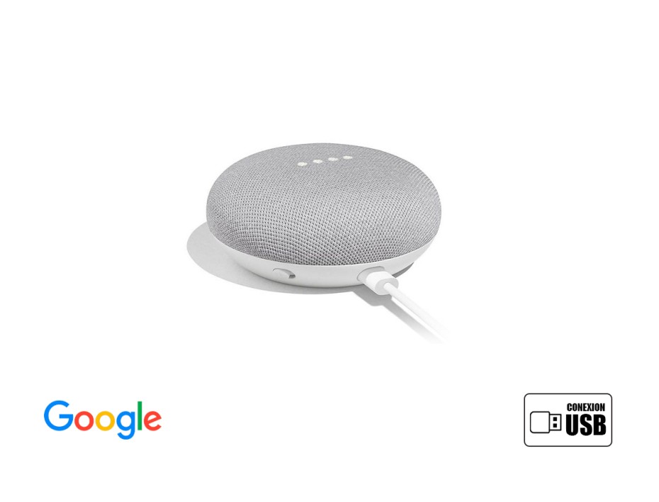 PARLANTE GOOGLE HOME MINI ASISTENTE DE VOZ INTELIGENTE, COLOR GRIS (GA00210-LA)