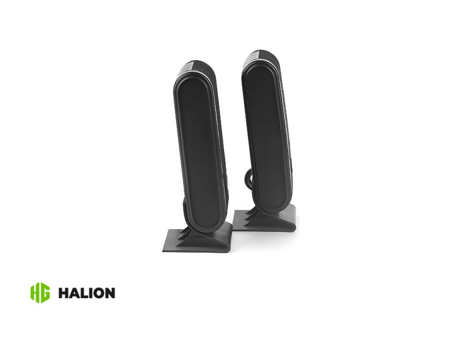 PARLANTE HALION, PARLANTES 2.0,S800, 02 PARLANTES CADA UNO CON UNA BOCINA 5WX2 RMS, CONECTOR USB, CONTROL DE VOLUMEN, 10WATTS, COLOR NEGRO (HA-S800)