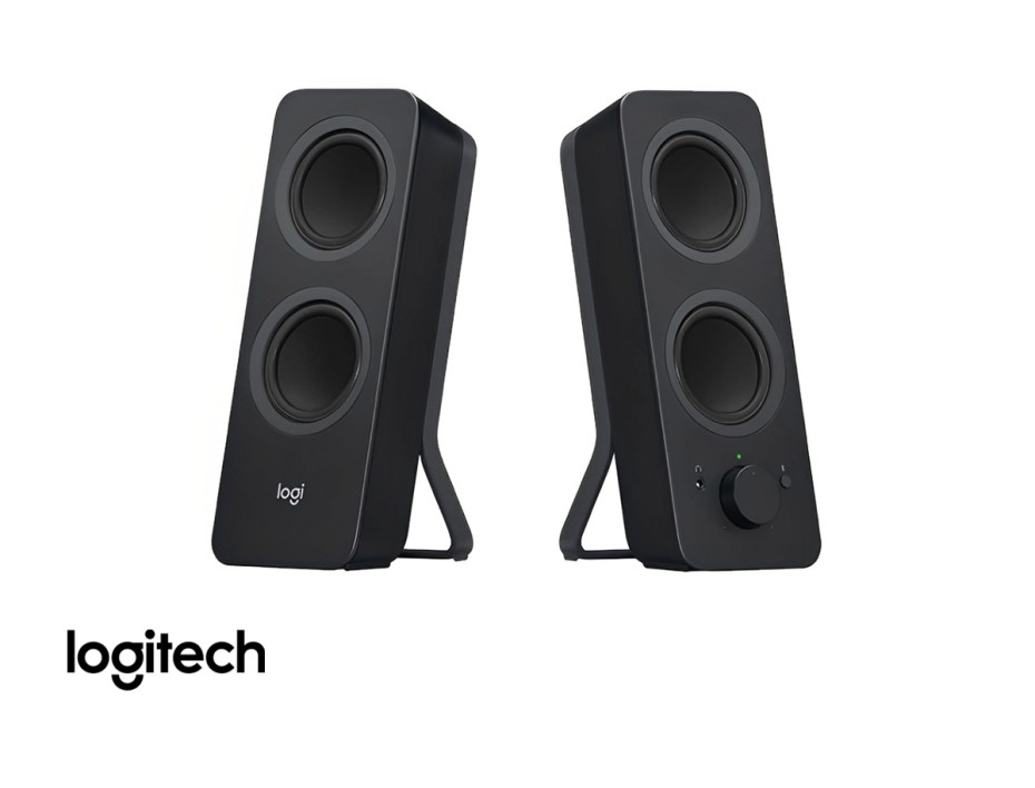 PARLANTE LOGITECH Z207, BLUETOOTH: 5.0, BOTON PARA SUBIR BAJAR EL VOLUMEN EN LA PARTE FRONTAL, 10 WATTS, COLOR NEGRO (980-001295)