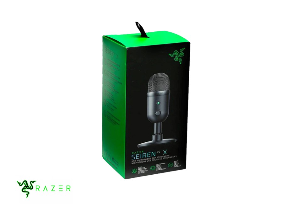 Microfono Razer Seiren V2 X (rz19-04050100-r3u1) Interfaz Usb, Negro