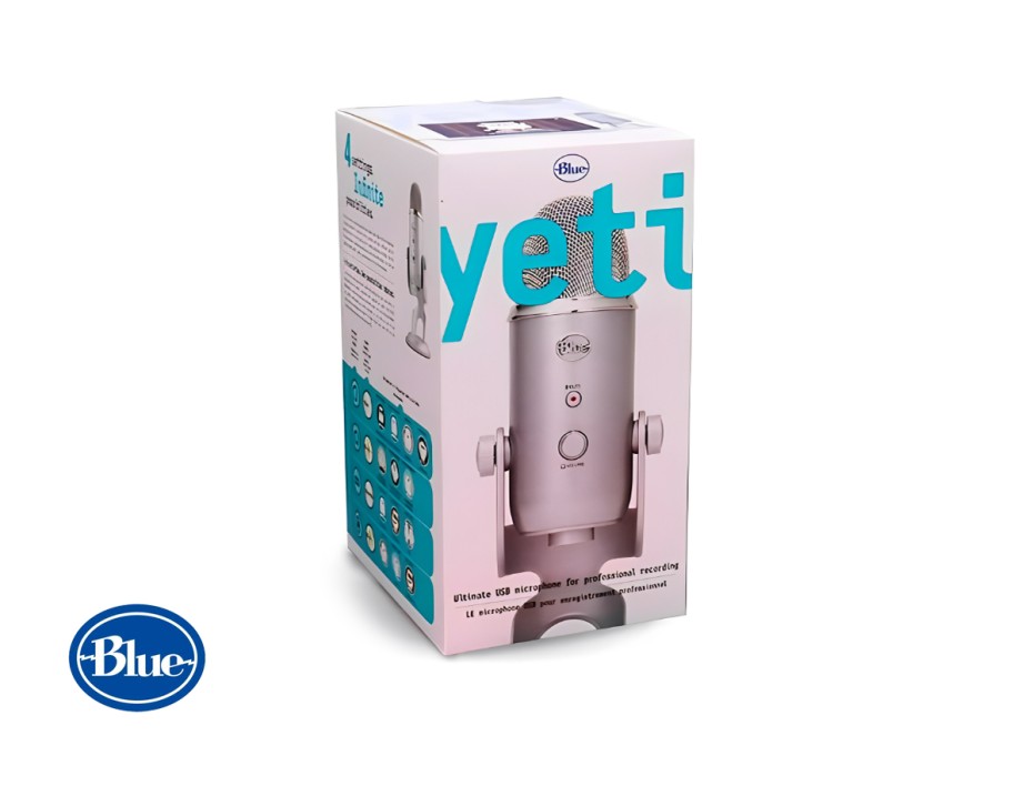 MICROFONO BLUE YETI STREAMING, CARDIOIDE, BIDIRECCIONAL, OMNIDIRECCIONAL, ESTÉREO, CONEXION US, PARA PC, COLOR SILVER (988-000103)