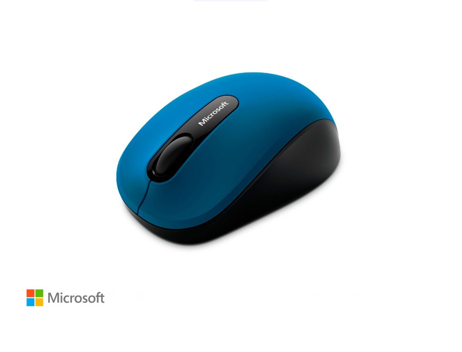 MOUSE INALAMBRICO MICROSOFT 3600, HASTA 1000 DPI, CON RECEPTOR US, DISEÑO ERGONOMICO, 3 BOTONES, ZUL C/ NEGRO (PN7-00021)