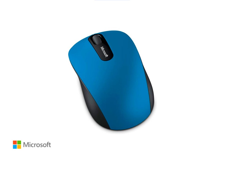 MOUSE INALAMBRICO MICROSOFT 3600, HASTA 1000 DPI, CON RECEPTOR US, DISEÑO ERGONOMICO, 3 BOTONES, ZUL C/ NEGRO (PN7-00021)