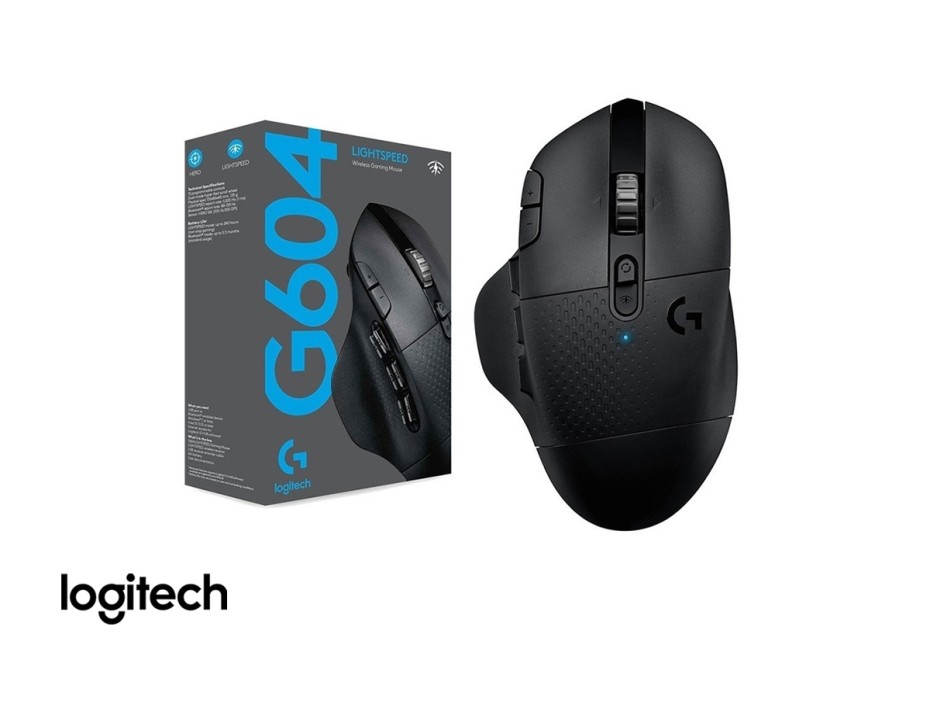 MOUSE INALAMBRICO LOGITECH GAMING G604 LIGHTSPEED, HASTA 25,600 DPI, CON RECEPTOR USB, DISEÑO ERGONOMICO, 10 BOTONES (910-005622)