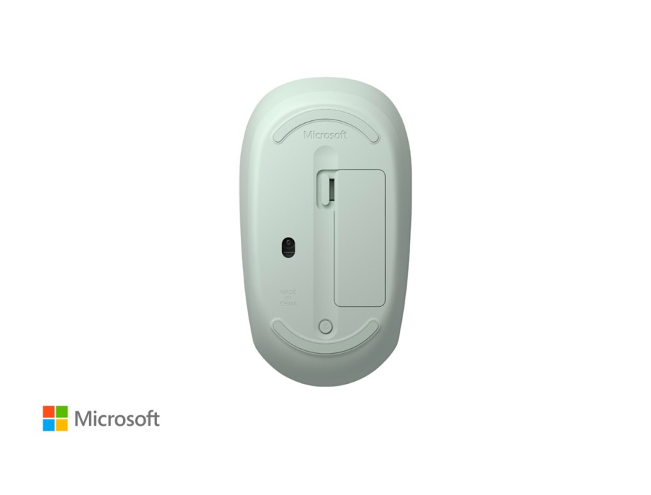 MOUSE INALAMBRICO MICROSOFT SOURIS, HASTA 1000 DPI, CON RECEPTOR USB, DISEÑO ERGONOMICO, 4 BOTONES, MENTA (RJN-00025)