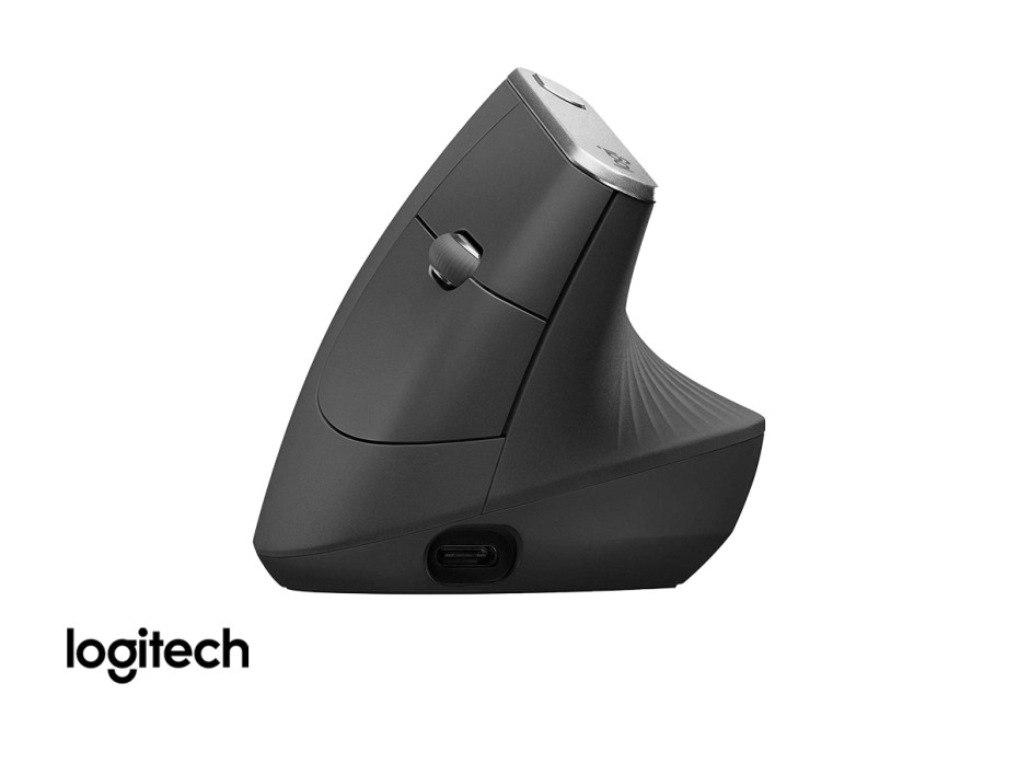 MOUSE INALAMBRICO LOGITECH MX VERTICAL, HASTA 4.000 DPI, CON RECEPTOR USB, DISEÑO ERGONOMICO, 4 BOTONES (910-005447)