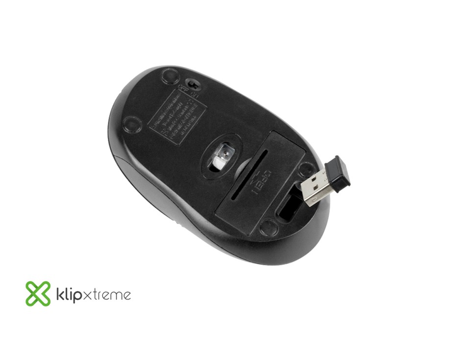MOUSE INALAMBRICO KLIP VECTOR, HASTA 1600 DPI, CON RECEPTOR USB, DISEÑO ERGONOMICO, 6 BOTONES, ROJO (KMW-330RD)
