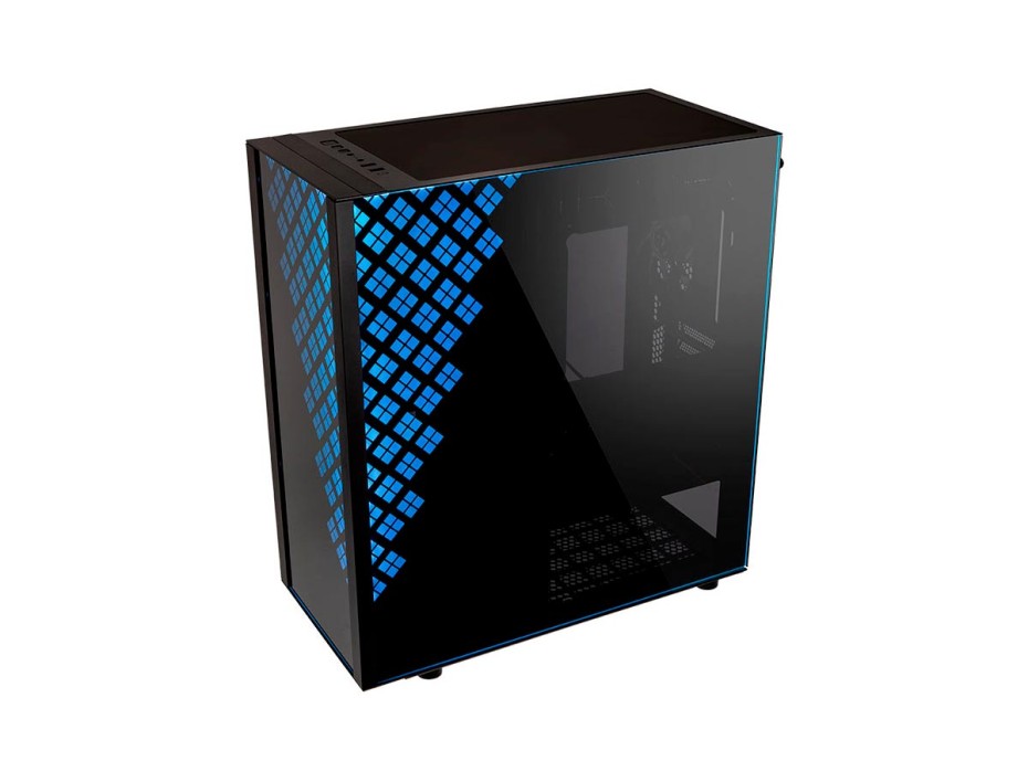 CASE BITFENIX DAWN TG SIN FUENTE, CON PANEL LATERAL DE VIDRIO TEMPLADO, 3 VENTILADORES LED RGB, 3 PUERTOS USB, COLOR NEGRO (BFC-DAW-500-KKGSK-RP)