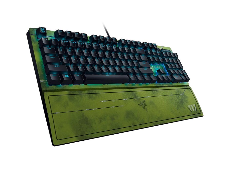 TECLADO RAZER GAMER BLACKWIDOW V3 HALO INFINITE ED MESH. CHROMA, RETROILUMINACIÓN RGB LED, SWITCH GREEN, US (RZ03-03542600-R3M1)