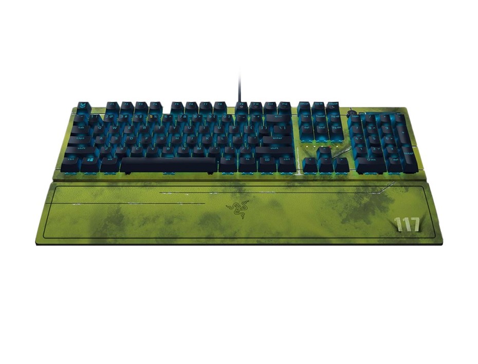 TECLADO RAZER GAMER BLACKWIDOW V3 HALO INFINITE ED MESH. CHROMA, RETROILUMINACIÓN RGB LED, SWITCH GREEN, US (RZ03-03542600-R3M1)
