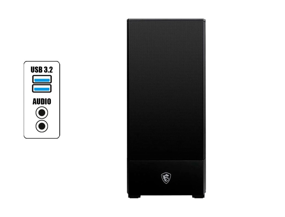 CASE MSI MAG FORGE 111R SIN FUENTE, CON 1 PANEL LATERAL DE VIDRIO, 1 VENTILADOR LED, COLOR NEGRO (MAG FORGE 111R)