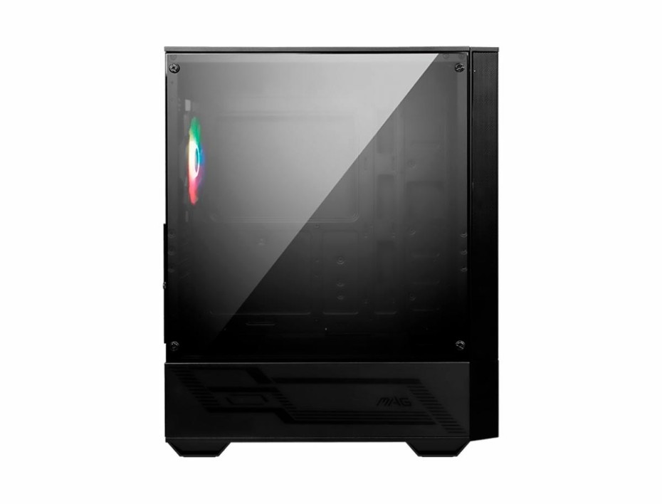 CASE MSI MAG FORGE 111R SIN FUENTE, CON 1 PANEL LATERAL DE VIDRIO, 1 VENTILADOR LED, COLOR NEGRO (MAG FORGE 111R)