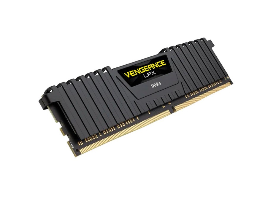 MEMORIA RAM CORSAIR DDR4 16GB (2X8GB), FRECUENCIA 3600 MHZ, VENGEANCE LPX NEGRO, PARA PC DE ESCRITORIO (CMK16GX4M2D3600C18)