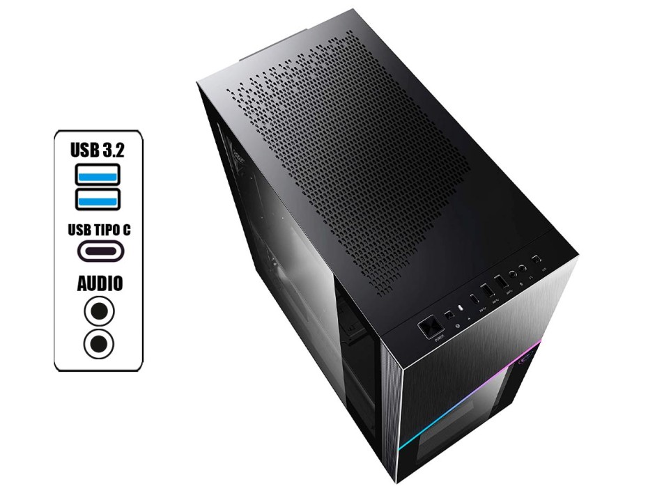 CASE MSI MPG SEKIRA 100R MID TOWER S/ FUENTE | NEGRO | PANEL VIDRIO LED-ARGB (306-7G05G11-W57)