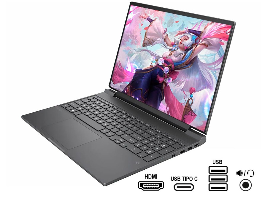 LAPTOP HP RYZEN 5 5600H VICTUS15 FB0028NR, PANTALLA 15.6 FHD, RAM 16GB, DISCO SSD 512GB, VIDEO 3050 4GB NVIDIA, WINDOWS 11 (15-FB0104LA)