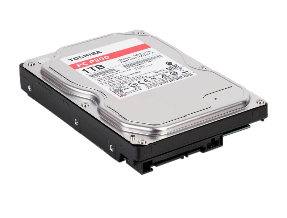 DISCO DURO TOSHIBA 1TB P300, CACHE DE 64MB, VELOCIDAD DE ROTACION 7200 RPM, FORMATO DE 3.5", SATA 3, PARA PC DE ESCRITORIO (HDWD110UZSVA)