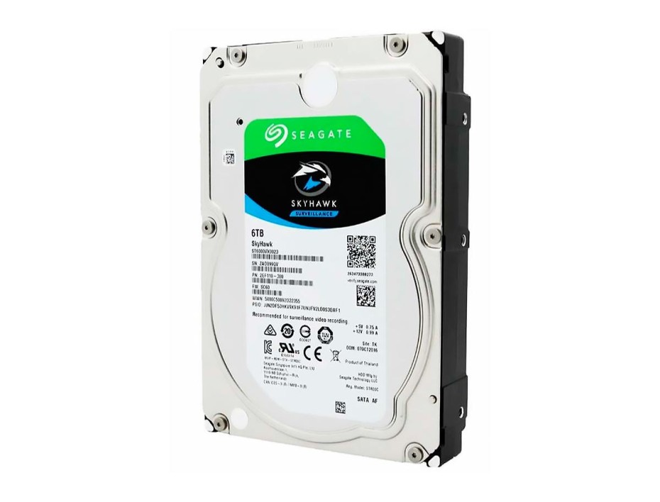 DISCO DURO SEAGATE 6TB SKYHAWK VIGILANCIA, CACHE 245MB, VELOCIDAD DE ROTACION 5400 RPM, FORMATO DE 3.5", SATA 6 (ST6000VX001)