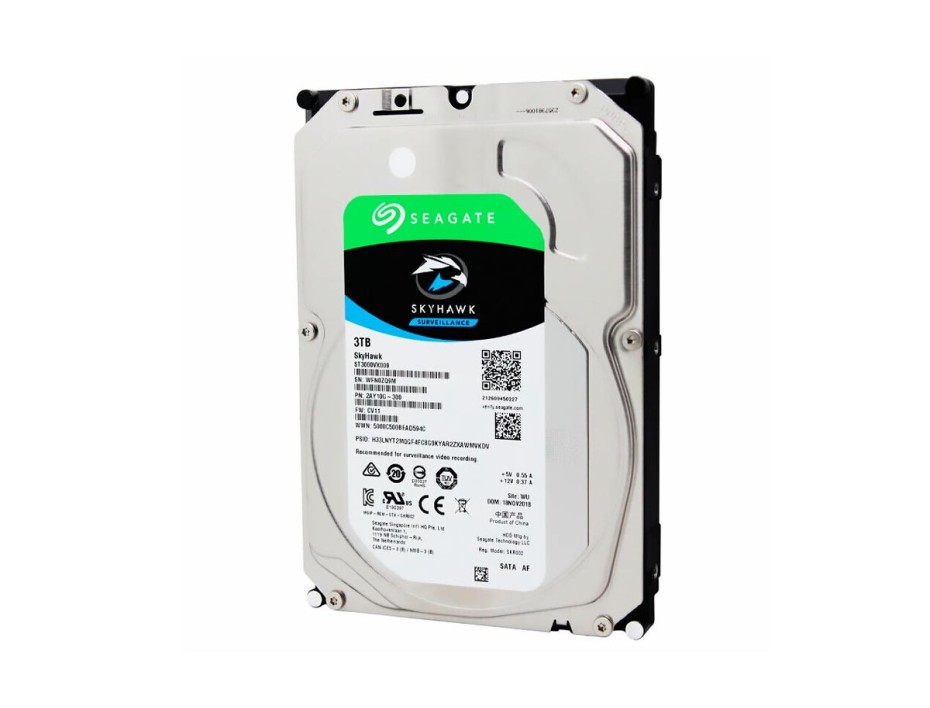 DISCO DURO SEAGATE 8TB SKYHAWK AL VIGILANCIA NVR IP, CACHE 245MB, VELOCIDAD DE ROTACION 7200 RPM, FORMATO DE 3.5", SATA 6 (ST8000VE001)
