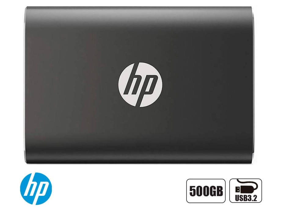 DISCO SOLIDO EXTERNO HP 500GB P500, CONEXION USB 3.2, UNIDAD DE ALMACENAMIENTO PORTABLE, FORMATO 2.5", COLOR NEGRO (7NL53AA#ABB)