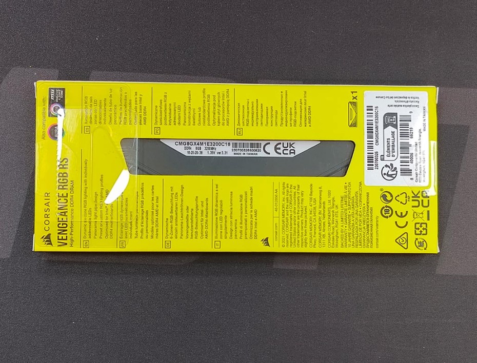 Memoria Ram Corsair Ddr4 8gb Vengeance Rs (cmg8gx4m1e3200c16) 3200 Mhz, Negro, Rgb