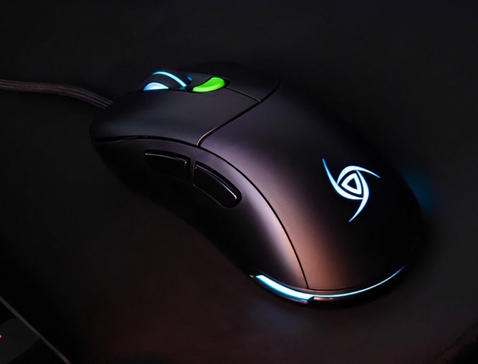 Mouse Vsg Aquila Negro Mate Gaming (vg-m550-blk-mat) Hasta 16.000 Dpi, 6 Botones, Rgb, Negro