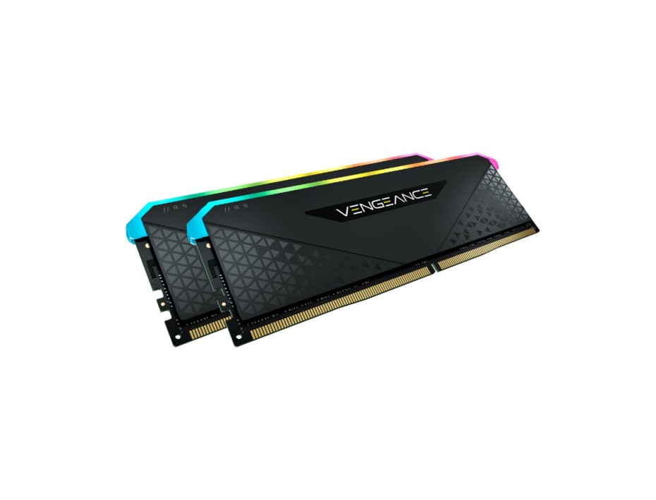 MEMORIA RAM CORSAIR DDR4 64GB / 3600MHZ (2X32) VENGEANCE RS RGB | BLACK | PC4-28800 (CMG64GX4M2D3600C18)