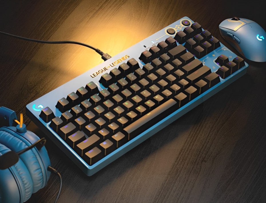 TECLADO LOGITECH MECANICO G PRO RGB EDICION LEAGUE OF LEGENDS, CON ILUMINACION RGB LED, AZUL (920-010533)