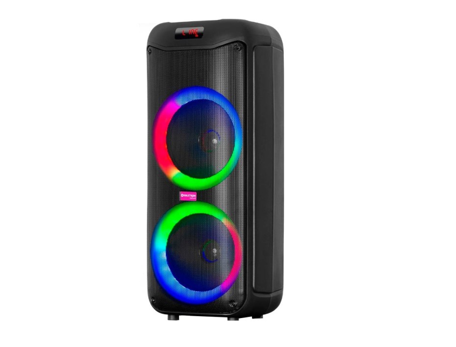 PARLANTE MAXTRON CONCORD MX333V, 2 BOCINAS 8 PULGADAS + 1 MICROFONO, CON RGB PUERTO USB, SD, FM, BLUETOOTH, CONTROL REMOTO, 1600W (MX.333V)