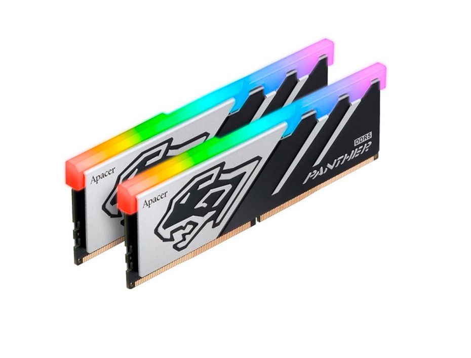 MEMORIA RAM APACER DDR5 32GB (16GBX2), FRECUENCIA 6000 MHZ, PHANTER NEGRO CON ILUMINACION LED RGB, PARA PC DE ESCRITORIO (AH5U32G60C5129BAA-2)
