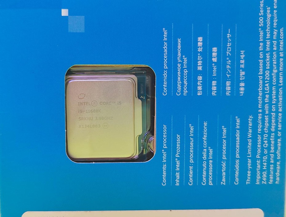 Procesador Intel Core I5 11600k  3.9ghz Hasta 4.9ghz 12mb (bx8070811600k) Lga 1200, 6 Nucleos
