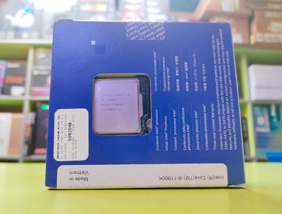 PROCESADOR INTEL CORE I9 11900K 3.5GHZ HASTA 5.0 GHZ 16MB (BX8070811900K) LGA 1200 | 8 NUCLEOS | C/ GRAFICA UHD 750 | S/COOLER