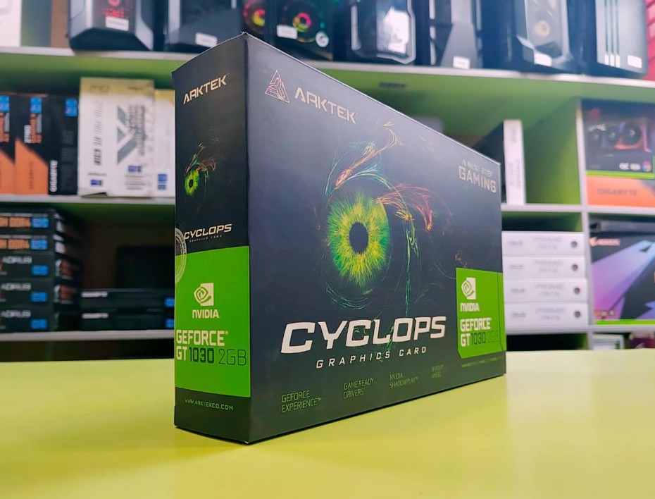 TARJETA DE VIDEO ARKTEK GT 1030 2GB DDR5 NVIDIA CYCLOPS 64 BITS (AKN1030D5S2GL1)
