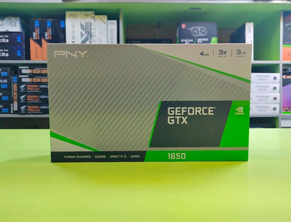 TARJETA DE VIDEO PNY DUAL FAN GTX 1650 4GB GDDR6 GEFORCE NVIDIA 128 BITS, GRAFICO PARA VIDEOJUEGOS, 2 VENTILADORES (VCG16504D6DFPPB1)
