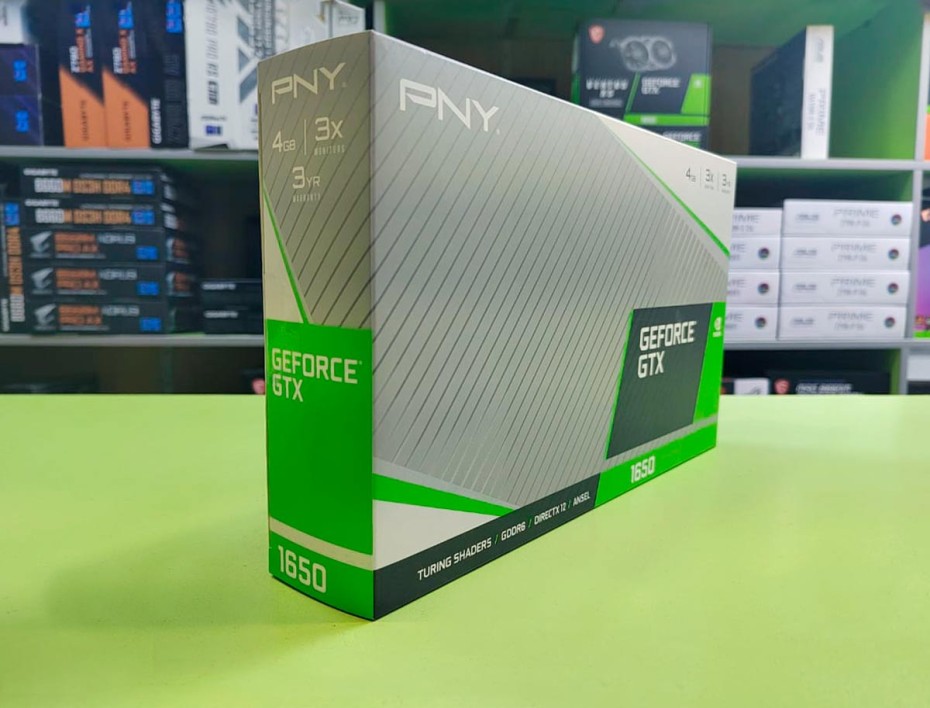 TARJETA DE VIDEO PNY DUAL FAN GTX 1650 4GB GDDR6 GEFORCE NVIDIA 128 BITS, GRAFICO PARA VIDEOJUEGOS, 2 VENTILADORES (VCG16504D6DFPPB1)