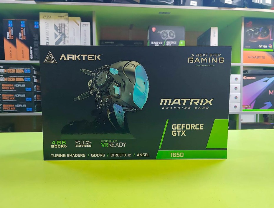 TARJETA DE VIDEO ARKTEK GTX 1650 4GB GDDR6 NVIDIA MATRIX 128 BITS (AKN1650D6S4GH1)
