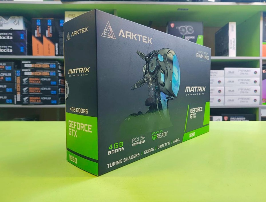 TARJETA DE VIDEO ARKTEK GTX 1650 4GB GDDR6 NVIDIA MATRIX 128 BITS (AKN1650D6S4GH1)