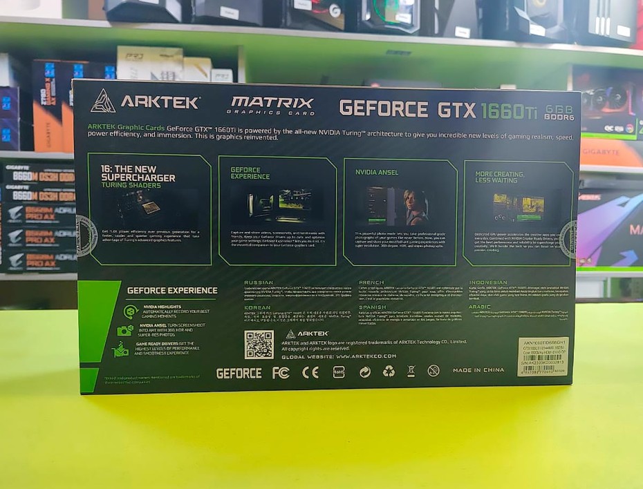 Tarjeta De Video Arktek Geforce Gtx 1660 Ti Matrix 6gb Gddr6 (akn1660tid6s6gh1) Nvidia 192 Bits, 2 Ventiladores