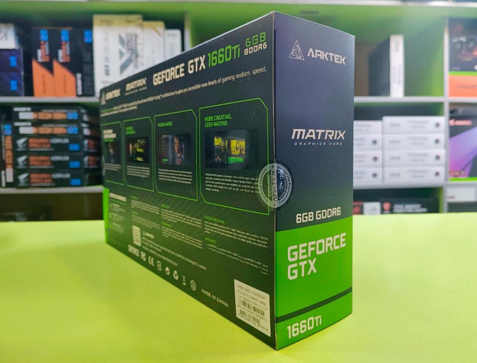 Tarjeta De Video Arktek Geforce Gtx 1660 Ti Matrix 6gb Gddr6 (akn1660tid6s6gh1) Nvidia 192 Bits, 2 Ventiladores