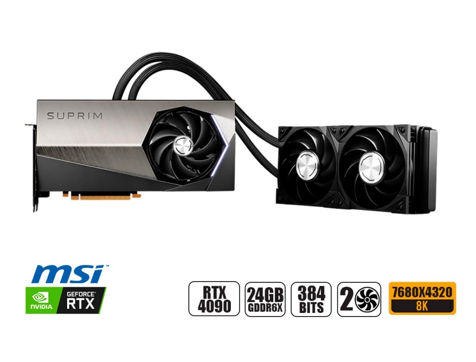 TARJETA DE VIDEO MSI RTX4090 GDDR6X NVIDIA SUPRIM LIQUID X 24 GB 384BITS ( 9 )