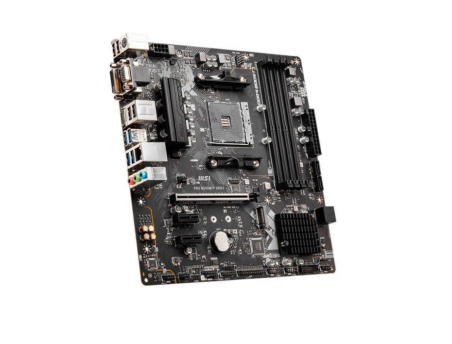 PLACA MADRE MSI B550M PRO P-GEN3 (911-7D95-010) SOCKET AM4 | RAM DDR4 BUSS 4400OC MHZ