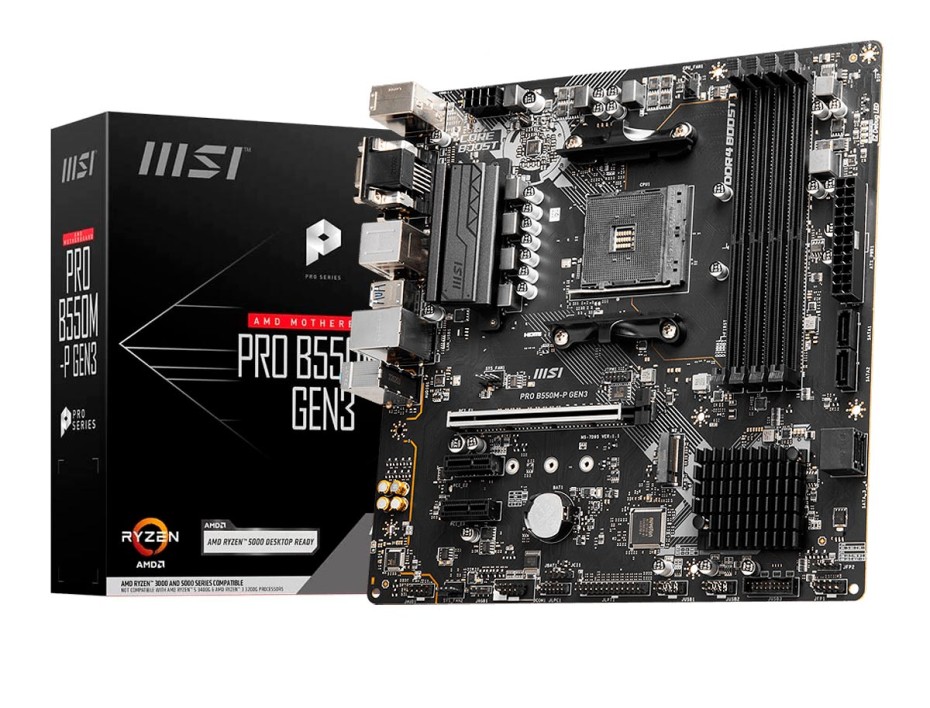 PLACA MADRE MSI B550M PRO P-GEN3 (911-7D95-010) SOCKET AM4 | RAM DDR4 BUSS 4400OC MHZ