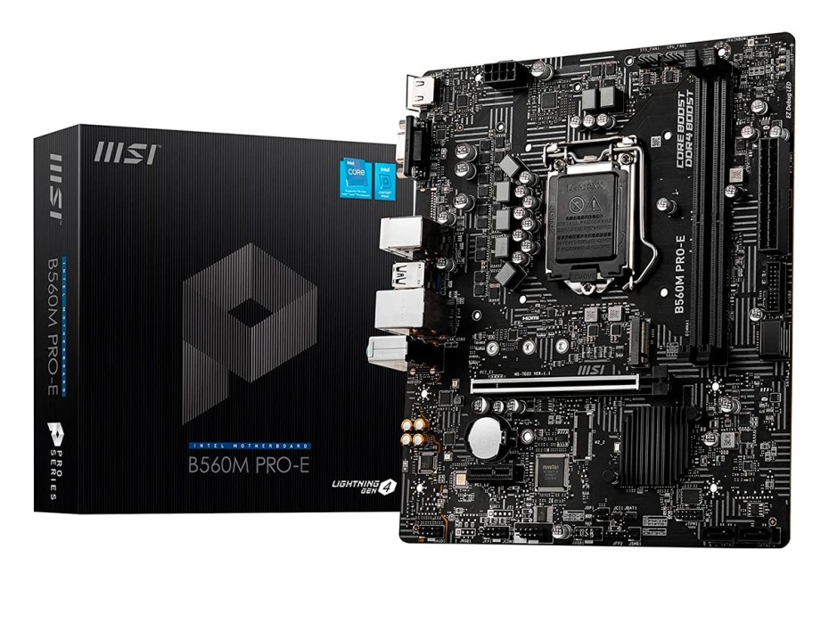 Placa Madre Msi B560m Pro-e (911-7d22-074) Socket Lga 1200, Ram Ddr4 Buss 4800oc Mhz, 11va, 10ma Gen