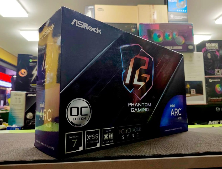 TARJETA DE VIDEO ASROCK ARC A770 PHANTOM GAMING D OC 8GB GDDR6 (A770 PGD 8GO) INTEL 256 BITS | 3 VENTILADORES