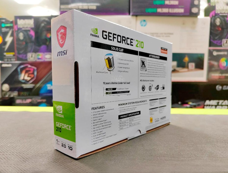 TARJETA DE VIDEO MSI GT 210 1GB DDR3 NVIDIA 64 BITS, 1 VENTILADOR (912-V809-3634)