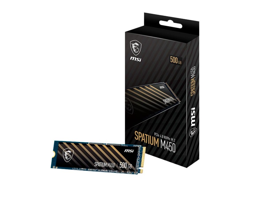 Unidad De Almacenamiento Ssd M.2 Pcie Msi 500gb Nvme Spatium M450, 2280 (sm450n500) 3600mb/s