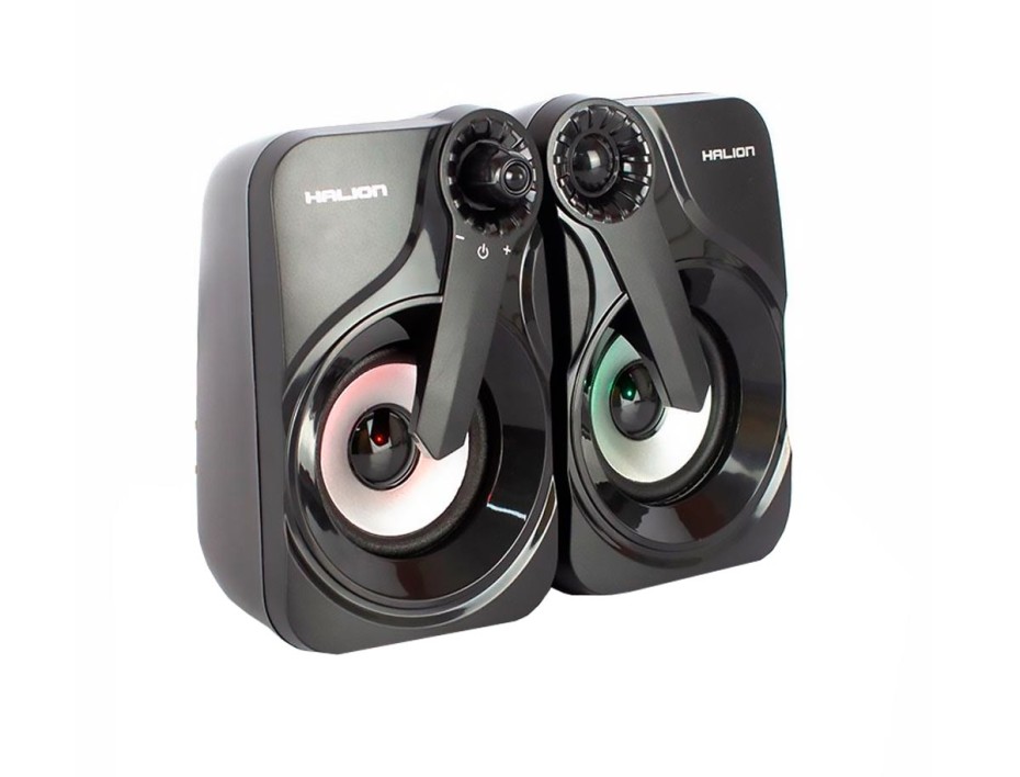 Parlante Halion Ha-s260 Gamer (ha-s260) Interfaz Jack 3.5 Mm, Stereo 2.0, Rgb, Negro