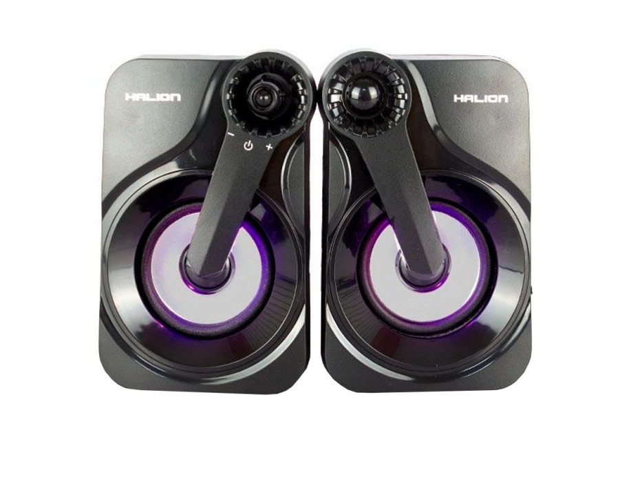 Parlante Halion Ha-s260 Gamer (ha-s260) Interfaz Jack 3.5 Mm, Stereo 2.0, Rgb, Negro